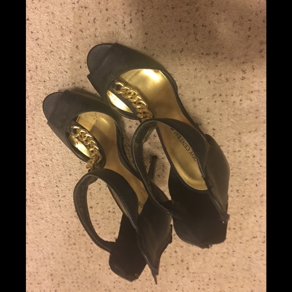 Black with gold heels by Body Central